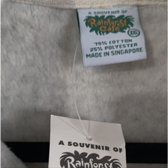 VTG NWT RAINFOREST Men's GRAY Zip-Up Sweater XXL - Picture 8 of 9